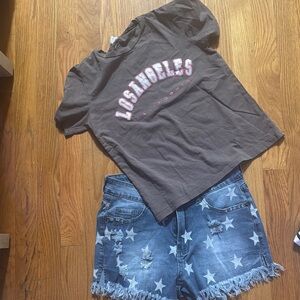 Kids Gray Graphic T-Shirt